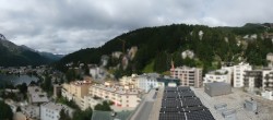 Archived image Webcam St. Moritz village II - View from Hotel Schweizerhof towards St. Moritz Bad 09:00