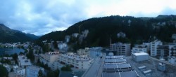 Archiv Foto Webcam St. Moritz Dorf: Ausblick Hotel Schweizerhof Richtung See 19:00