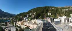 Archived image Webcam St. Moritz village II - View from Hotel Schweizerhof towards St. Moritz Bad 09:00