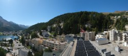 Archived image Webcam St. Moritz village II - View from Hotel Schweizerhof towards St. Moritz Bad 12:00