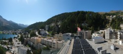 Archived image Webcam St. Moritz village II - View from Hotel Schweizerhof towards St. Moritz Bad 13:00