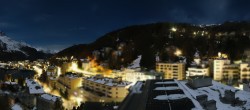 Archived image Webcam St. Moritz village II - View from Hotel Schweizerhof towards St. Moritz Bad 23:00