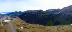 Archiv Foto Webcam Ebenalp: Panoramablick Bergstation 09:00