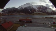 Archived image Webcam Schoeneben: Base station at lake Reschensee 06:00