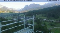 Archived image Webcam Cortina d&#39;Ampezzo: View from ski jump area 07:00