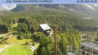 Archived image Webcam Cortina d&#39;Ampezzo: View from ski jump area 09:00