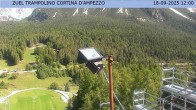 Archived image Webcam Cortina d&#39;Ampezzo: View from ski jump area 11:00
