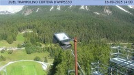 Archived image Webcam Cortina d&#39;Ampezzo: View from ski jump area 13:00