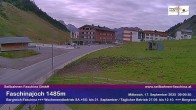 Archived image Webcam Faschina Pass, base station "Stafelalpbahn" 08:00