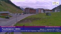 Archived image Webcam Faschina Pass, base station "Stafelalpbahn" 09:00