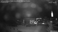 Archiv Foto Webcam Lech am Arlberg: Ausblick Chalet Anna Maria zur Piste 01:00