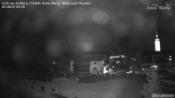 Archiv Foto Webcam Lech am Arlberg: Ausblick Chalet Anna Maria zur Piste 01:00