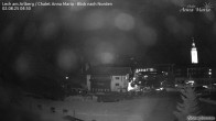 Archiv Foto Webcam Lech am Arlberg: Ausblick Chalet Anna Maria zur Piste 03:00