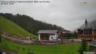 Archiv Foto Webcam Lech am Arlberg: Ausblick Chalet Anna Maria zur Piste 15:00