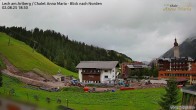 Archiv Foto Webcam Lech am Arlberg: Ausblick Chalet Anna Maria zur Piste 17:00