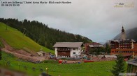 Archiv Foto Webcam Lech am Arlberg: Ausblick Chalet Anna Maria zur Piste 19:00