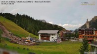 Archiv Foto Webcam Lech am Arlberg: Ausblick Chalet Anna Maria zur Piste 17:00