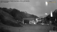 Archiv Foto Webcam Lech am Arlberg: Ausblick Chalet Anna Maria zur Piste 05:00