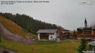 Archiv Foto Webcam Lech am Arlberg: Ausblick Chalet Anna Maria zur Piste 15:00