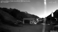 Archiv Foto Webcam Lech am Arlberg: Ausblick Chalet Anna Maria zur Piste 05:00