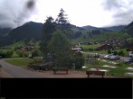 Archiv Foto Webcam Adelboden: Blick Hotel Alpina zum Weltcuphang 15:00