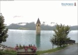 Archiv Foto Webcam Versunkener Turm im Reschensee 09:00