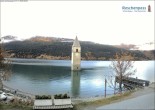 Archiv Foto Webcam Versunkener Turm im Reschensee 09:00