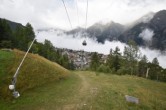 Archiv Foto Webcam Dorf Grächen - Talabfahrt 09:00