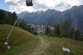 Archiv Foto Webcam Dorf Grächen - Talabfahrt 15:00