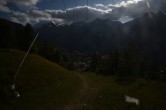 Archiv Foto Webcam Dorf Grächen - Talabfahrt 17:00