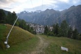 Archiv Foto Webcam Dorf Grächen - Talabfahrt 19:00