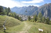 Archiv Foto Webcam Dorf Grächen - Talabfahrt 13:00