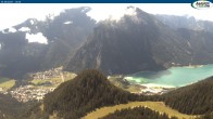 Archiv Foto Webcam Rofan - Panoramablick auf Achensee und Maurach 13:00