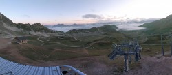 Archiv Foto Webcam Les Arcs - Bergstation Sessellift Arcabulle 05:00