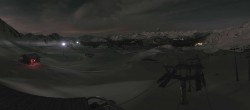 Archiv Foto Webcam Les Arcs - Bergstation Sessellift Arcabulle 23:00