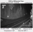 Archiv Foto Webcam Willamette Pass: Blick auf die Strasse 23:00