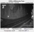 Archiv Foto Webcam Willamette Pass: Blick auf die Strasse 01:00