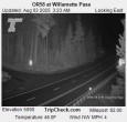 Archiv Foto Webcam Willamette Pass: Blick auf die Strasse 03:00