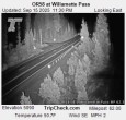Archiv Foto Webcam Willamette Pass: Blick auf die Strasse 23:00