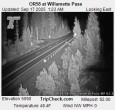 Archiv Foto Webcam Willamette Pass: Blick auf die Strasse 01:00
