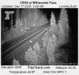 Archiv Foto Webcam Willamette Pass: Blick auf die Strasse 03:00