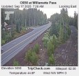 Archiv Foto Webcam Willamette Pass: Blick auf die Strasse 07:00