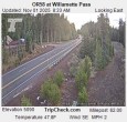 Archiv Foto Webcam Willamette Pass: Blick auf die Strasse 08:00