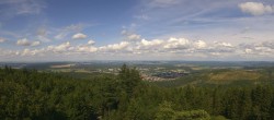 Archiv Foto Webcam Kickelhahn Turm - Blick über Ilmenau 15:00