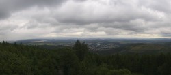 Archiv Foto Webcam Kickelhahn Turm - Blick über Ilmenau 09:00