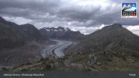Archiv Foto Webcam Aletsch Arena: Riederalp Moosfluh 00:00