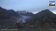 Archiv Foto Webcam Aletsch Arena: Riederalp Moosfluh 18:00