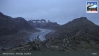 Archiv Foto Webcam Aletsch Arena: Riederalp Moosfluh 20:00