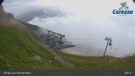 Archiv Foto Webcam Carezza: Kölner Hütte und Bergstation König Laurin 08:00