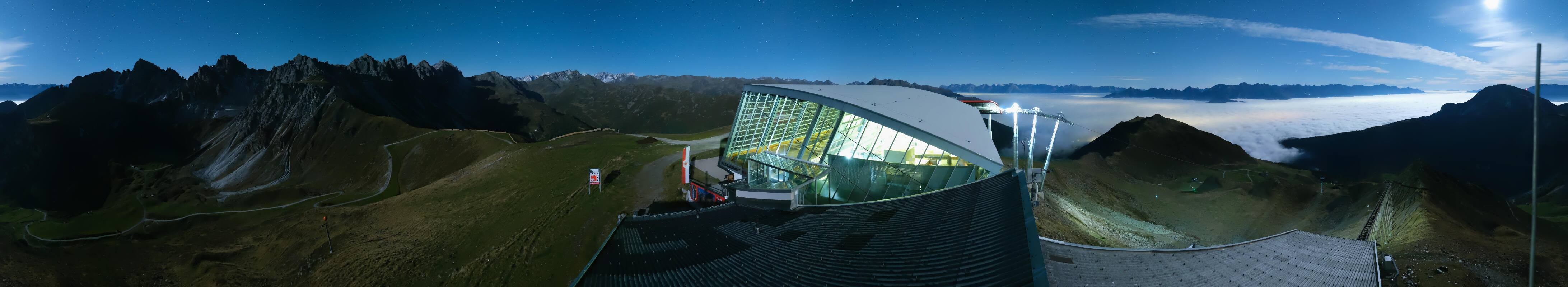Axamer Lizum: Hoadl-Haus und Bergstation Olympiabahn